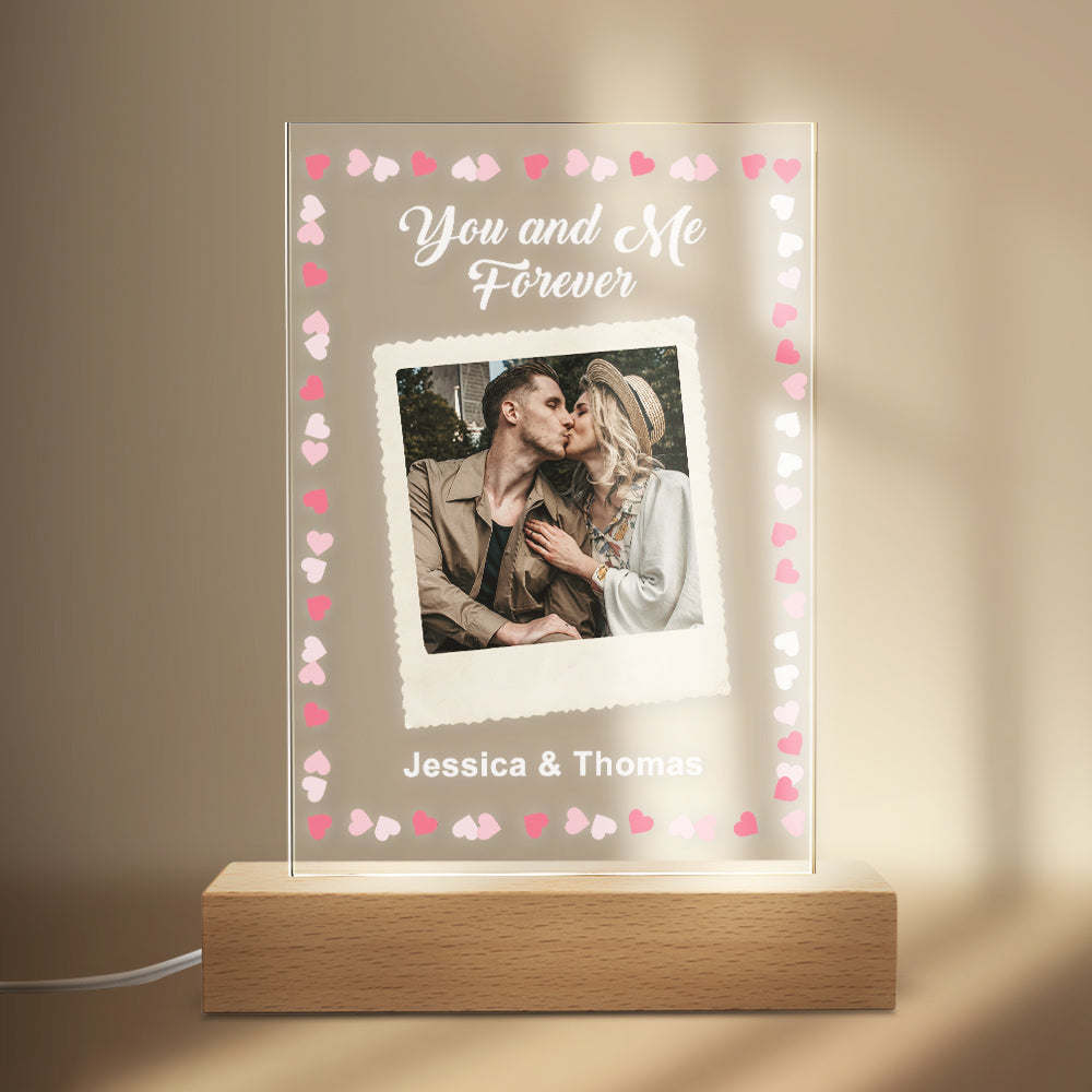 Custom Photo Keychain With Your Name Personalized Glass Night Light With Photo