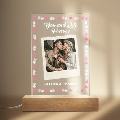 Custom Photo Keychain With Your Name Personalized Glass Night Light With Photo