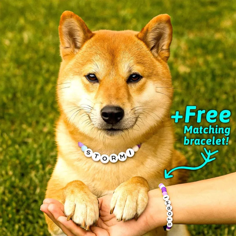 Personalized Pet Name Necklace – Comes with a Free Matching Bracelet