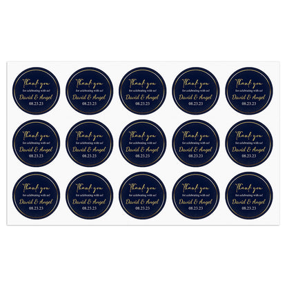 Personalized Thank You Stickers Round Wedding Birthday Favor labels for Gifts