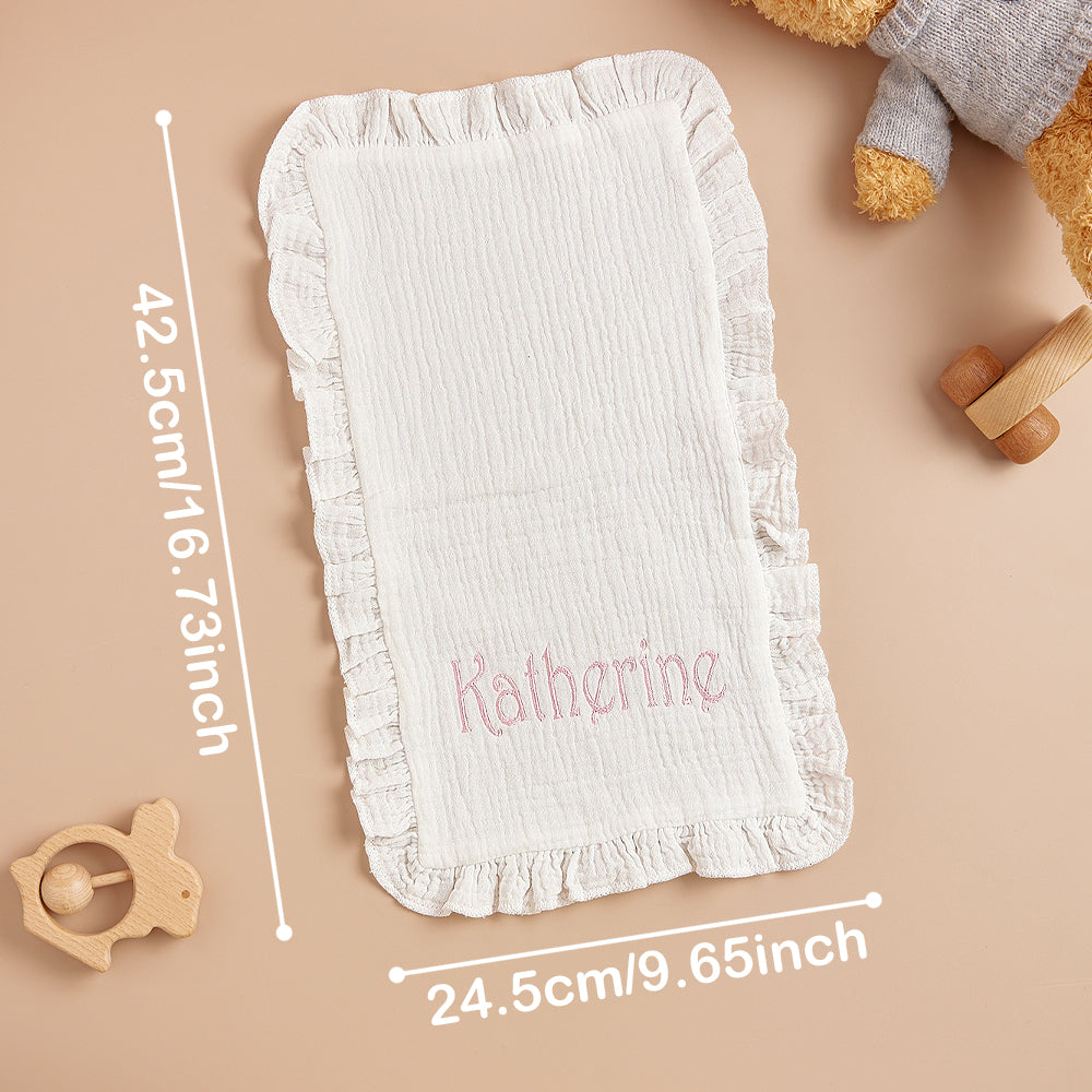Personalized Baby Soothing Towel Custom Muslin Towel with Embroidered Name Gift for Baby