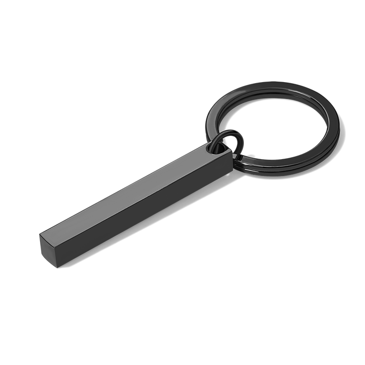 Personalized 3D Bar Keychain Engraved Music Code Key Chain