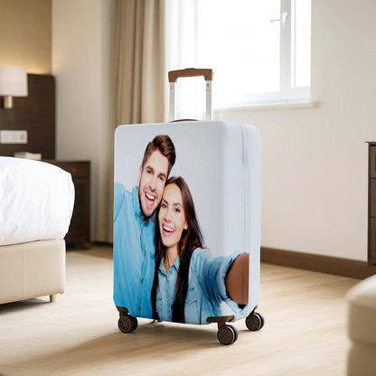 Personalized Photo Luggage Cover – Custom Travel Accessories