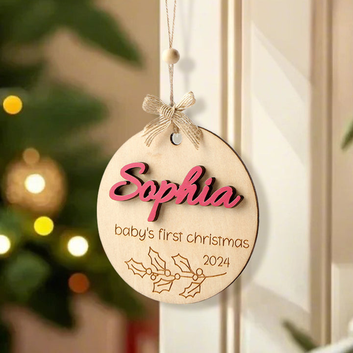 Personalized Baby's First Christmas Ornament with Name First Christmas Ornament for New Baby Gift