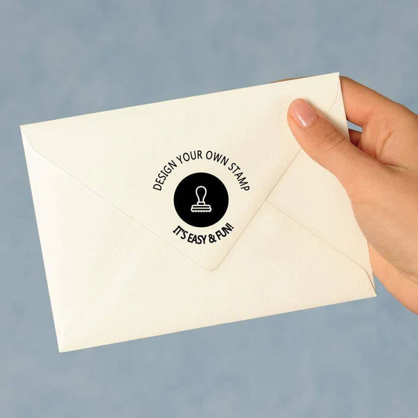 Custom Logo Stamp Round Self Inking Stamp for Wedding