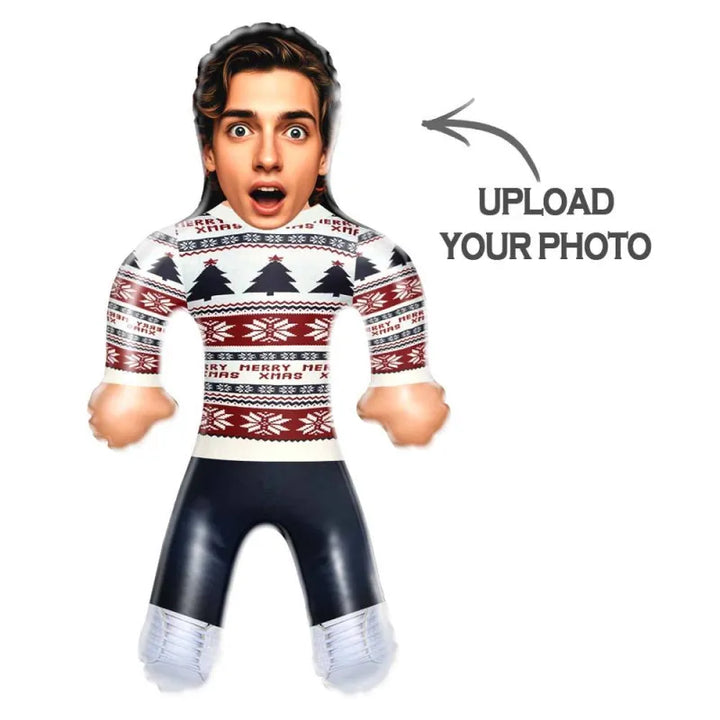 Custom Face White Jumper Blow Up Dolls Funny Inflatable Balloon Custom Air Doll for Party Favors Christmas Gifts