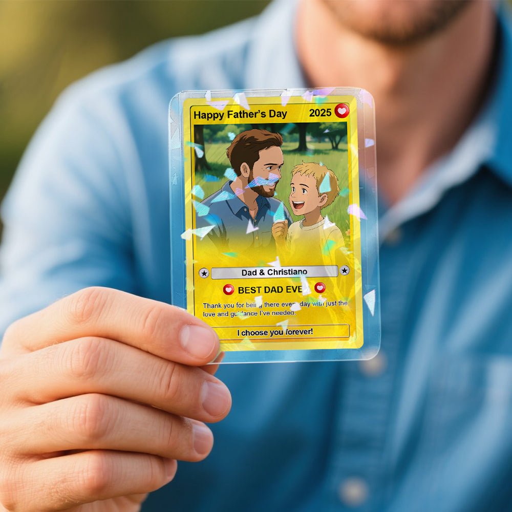 Custom Father's Day Gift Poke Card Father's Day Gift For Dad Custom Poke Present