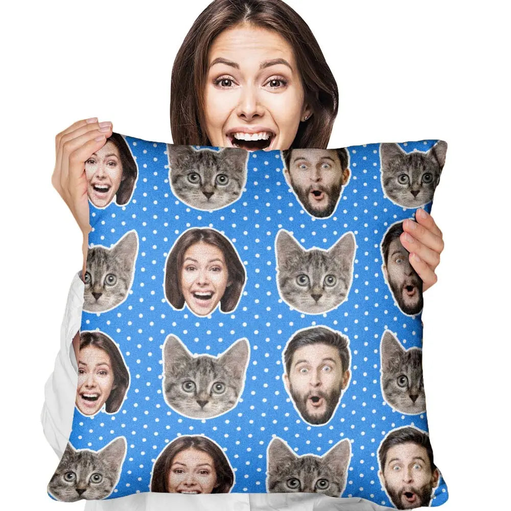 Custom Face Pillow – Personalize Your Home Decor with Unique Pillow Cover Only (Insert Not Included)