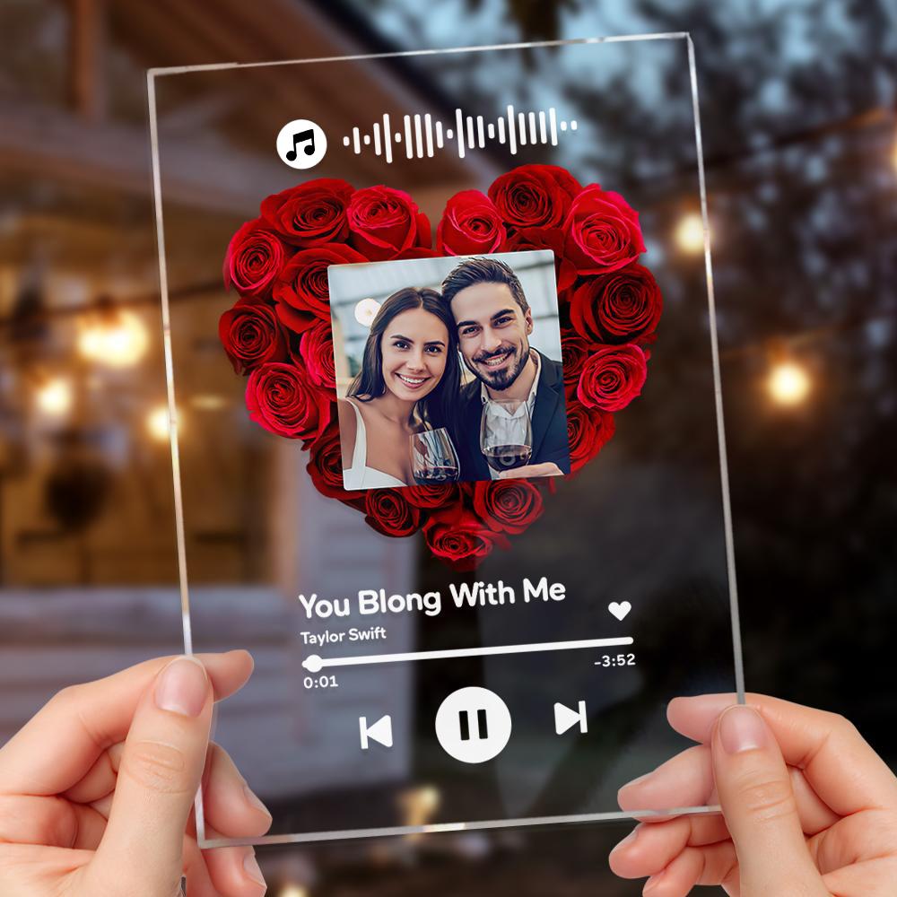 Custom Rose Plauqe  Personalized Night Light Romantic & Sentimental Birthday Gifts For Boyfriend