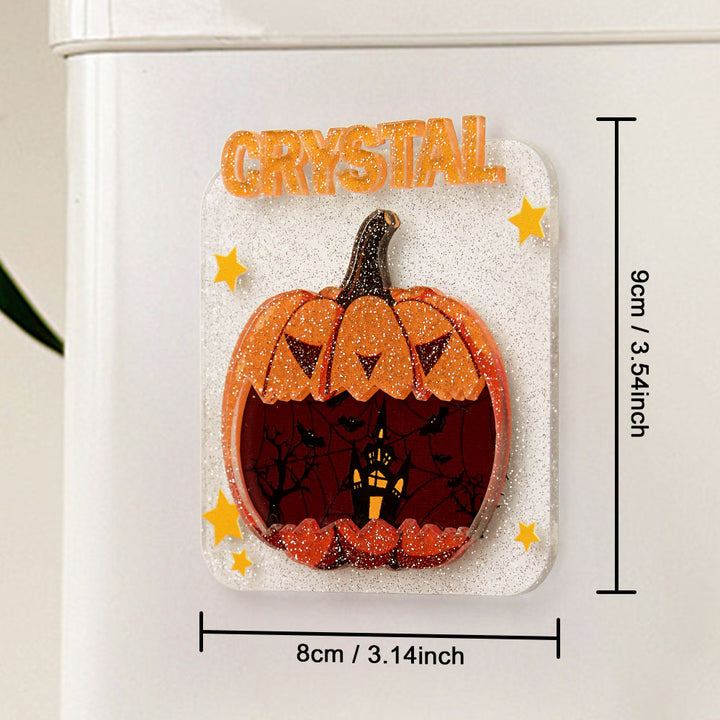 Custom Halloween Fridge Magnet with Name Refrigerator Magnet Home Decoration for Halloween Gift