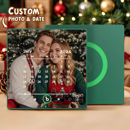 FridgeBeats Framed Custom Music Fridge Magnet New 4.0 Upgrade Colorful Frame Personalized Calendar Fridge Magnet with Photo Wedding Gift