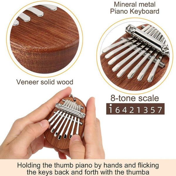Custom 8 Keys Mini Kalimba Thumb with Name and Date