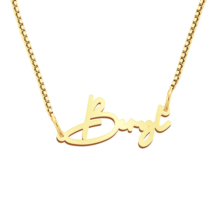 S925 Silver Personalised Name Necklace with Box Chain