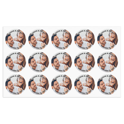 Personalized Thank You Stickers Round Wedding Birthday Favor labels for Gifts