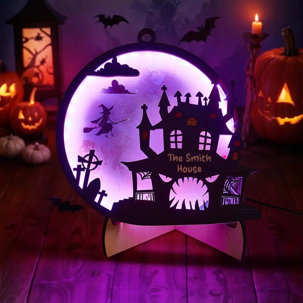 Custom Halloween Light with Name Halloween Home Decor Night Lamp for Halloween Gift