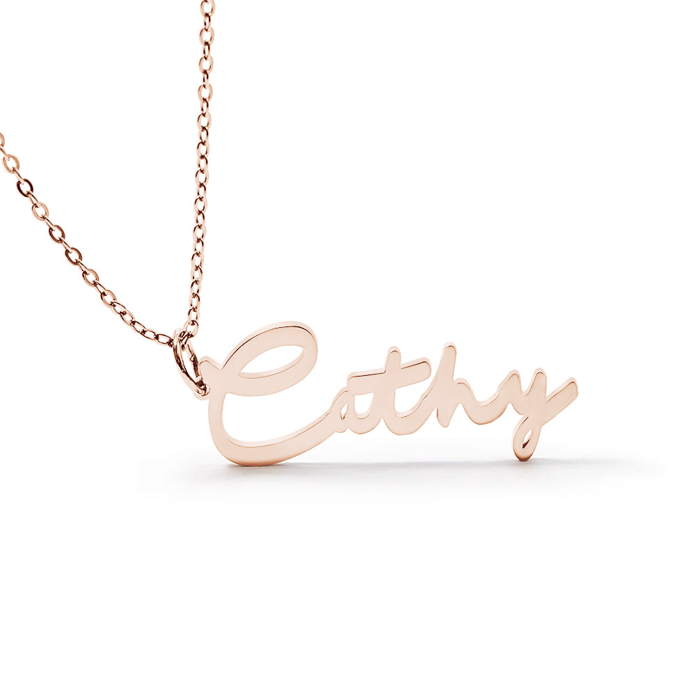 Custom Personalized Signature Style Name Necklace