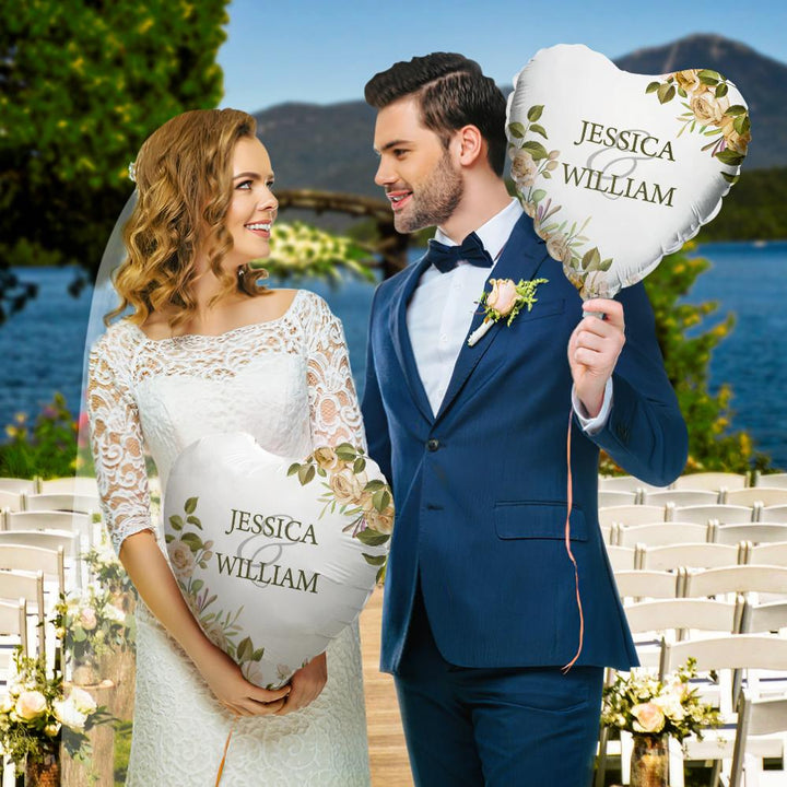 Personalized Name Balloons Wedding Marriage Anniversary Party Decorations Supplies