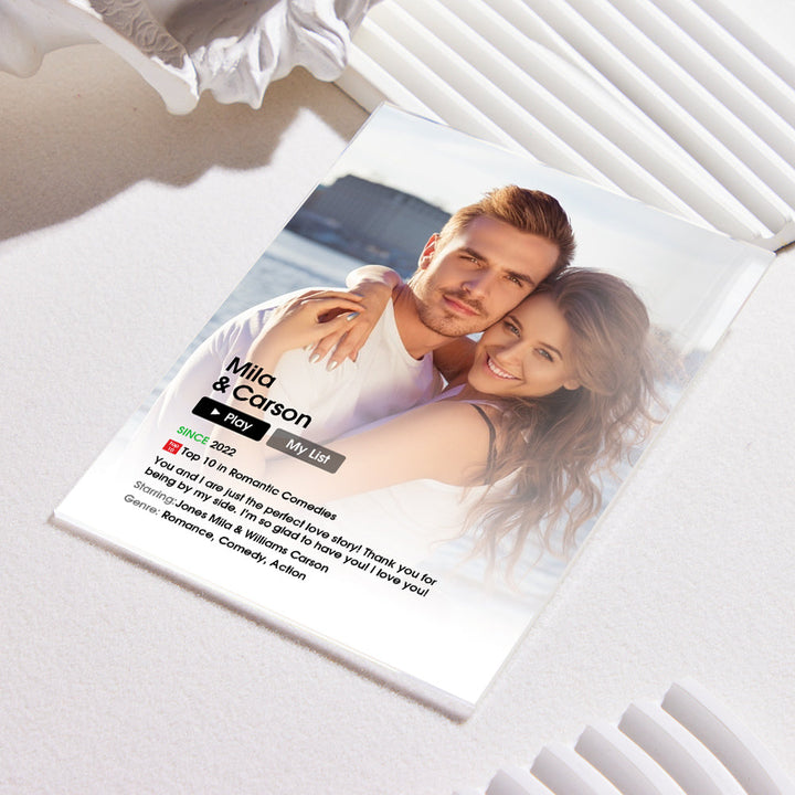 Custom Poster Keychain With Text Photo Movie Poster Plaque Gift For Lover