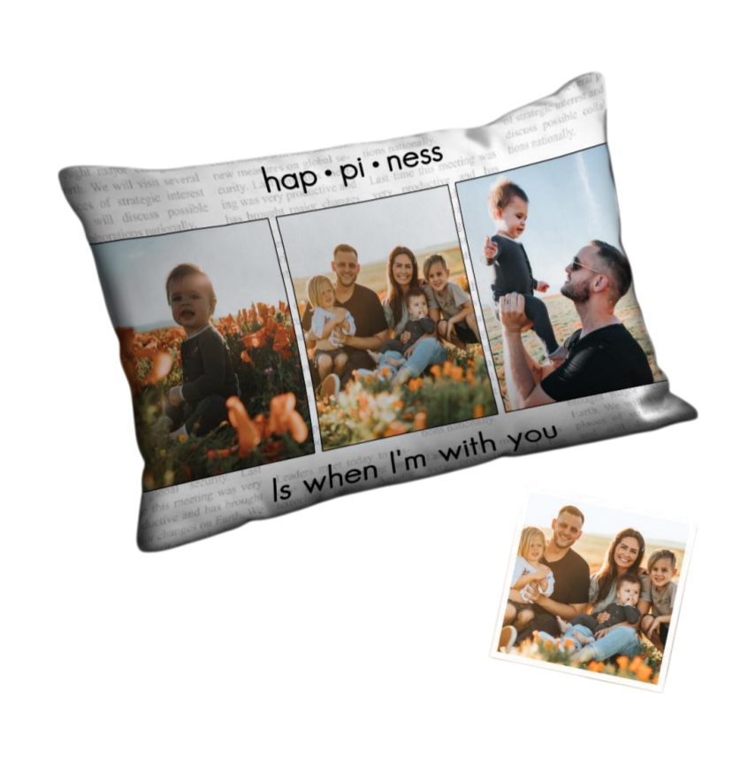 Custom Multi-Photo Single-Sided Zipper Pillowcase (Cover Only, No Insert) – Personalized Christmas Gift