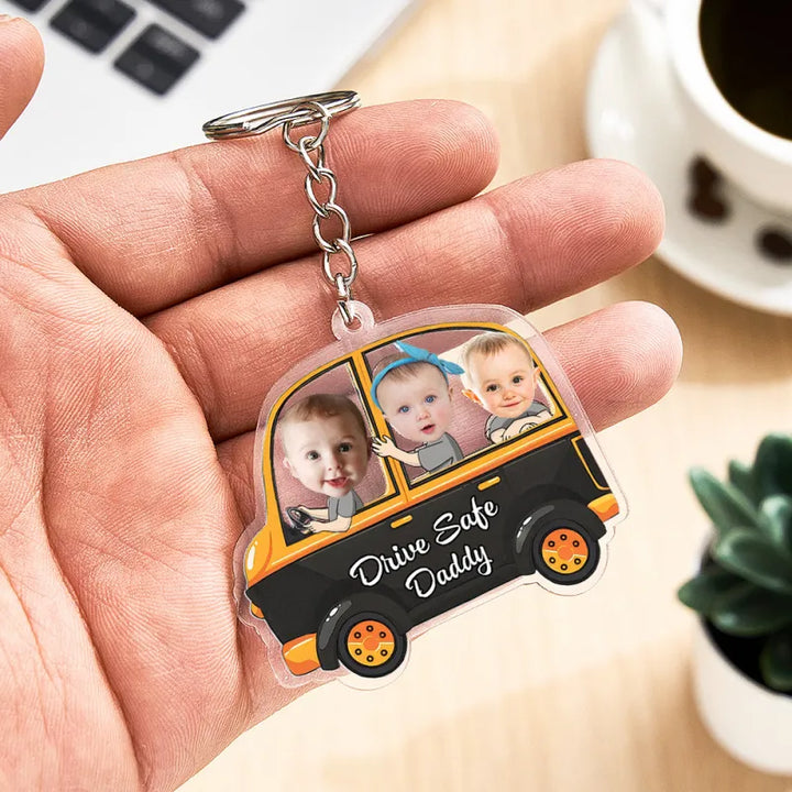 Personalized Drive Safe Keychain Custom Car Style Keychain Gifts for Dad