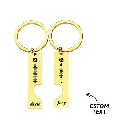 Best Gift For Friend 2 Personalized Music Code Keychain | Heart Cut Out Keychain