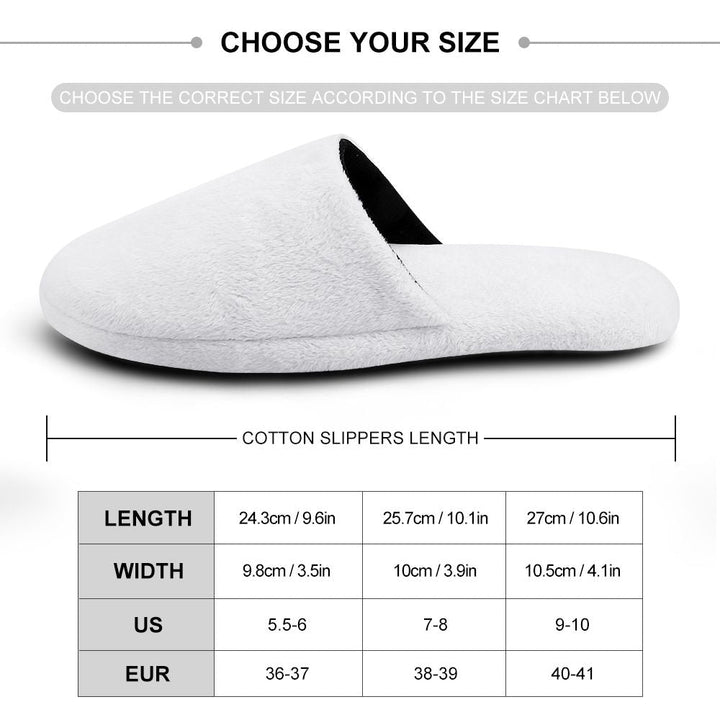 Custom Face Women's and Men's Slippers Personalized Heart Casual House Shoes Indoor Outdoor Bedroom Cotton Slippers