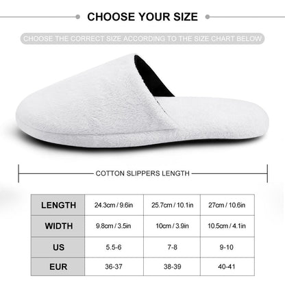Custom Photo Women's and Men's Slippers Personalized Casual House Shoes Indoor Outdoor Bedroom Cotton Slippers