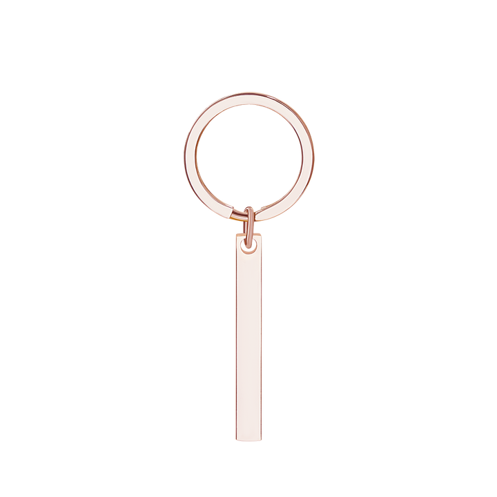 Personalized 3D Bar Keychain Engraved Music Code Key Chain