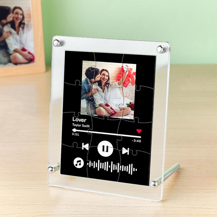 Custom Puzzle Plaque With Photo Music Photo Puzzle Plaque