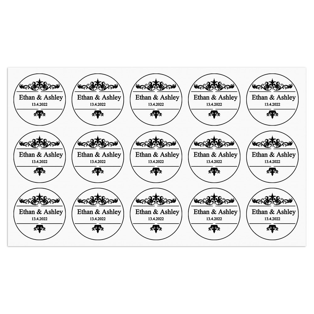 Personalized Thank You Transparent Stickers Round Wedding Birthday Favor labels for Gifts