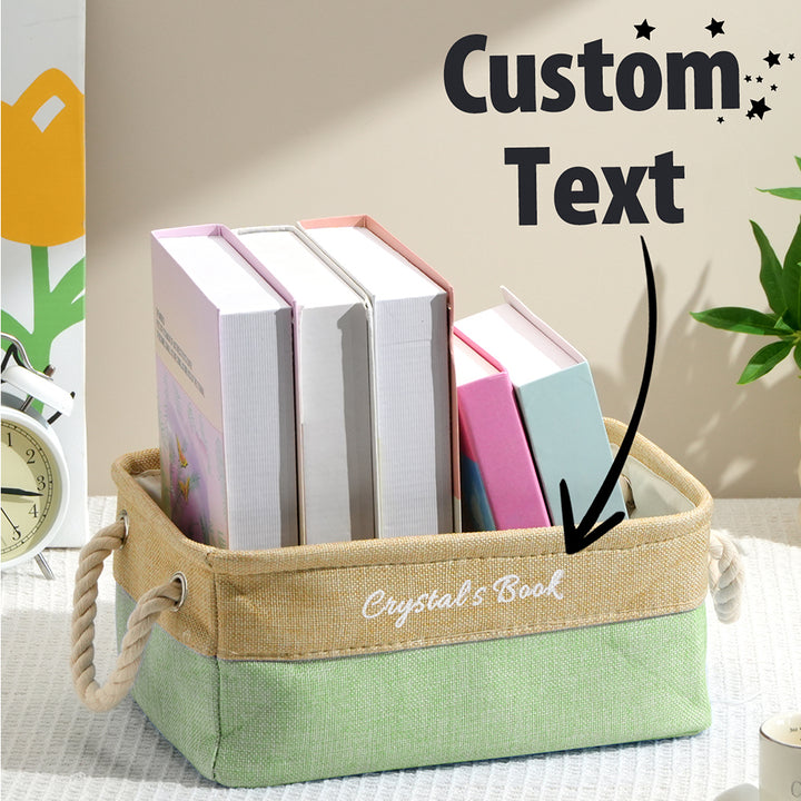 Personalized Name Foldable Script Book Organizer Birthday Gift for Book Lovers