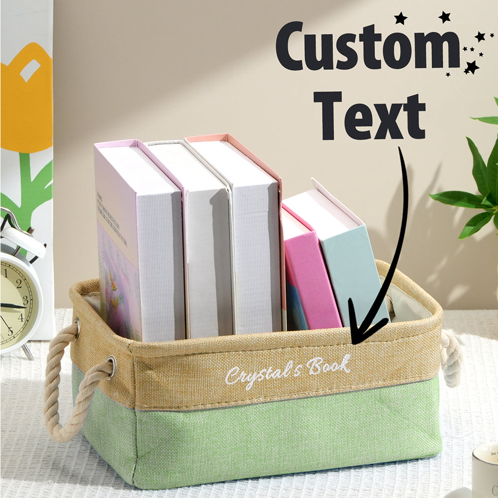 Personalized Name Foldable Script Book Organizer Birthday Gift for Book Lovers