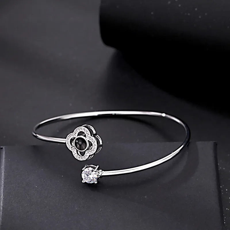 Custom Projection Bracelet Personalized Photo Bracelet Heart Jewelry Gift for Her