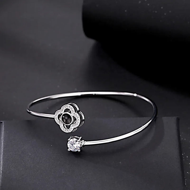 Custom Projection Bracelet Personalized Photo Bracelet Heart Jewelry Gift for Her