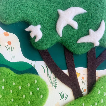 Felt Decorative Painting - Handcrafted Artwork for Home Décor
