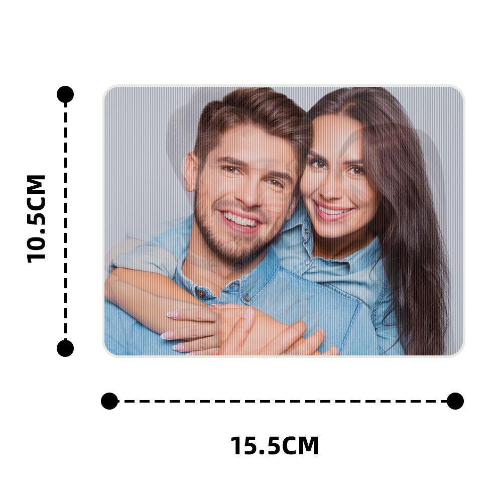 Custom Lenticular Photo Sheet – 2-Image Flip Insert (No Frame, No Base) – 6inch / 8inch