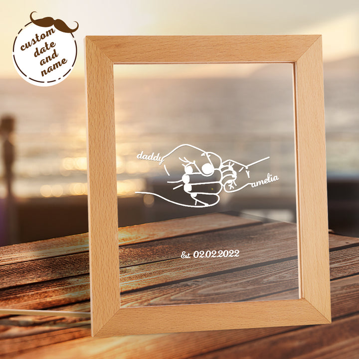 Personalised Night Light with Name and Date Father’s Day Gift for Dad