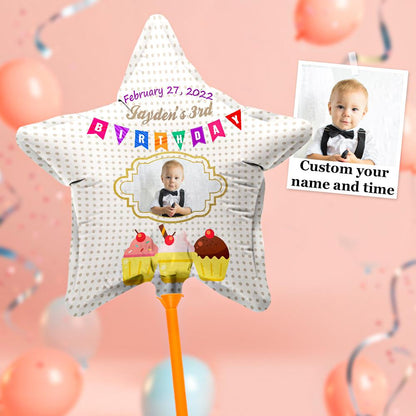 Custom Photo Happy Birthday Balloons for Baby Shower Birthday Party Decoration Supplies