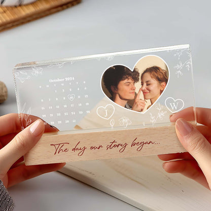 Personalized Calendar Night Light Custom Photo Light Gift for Lover
