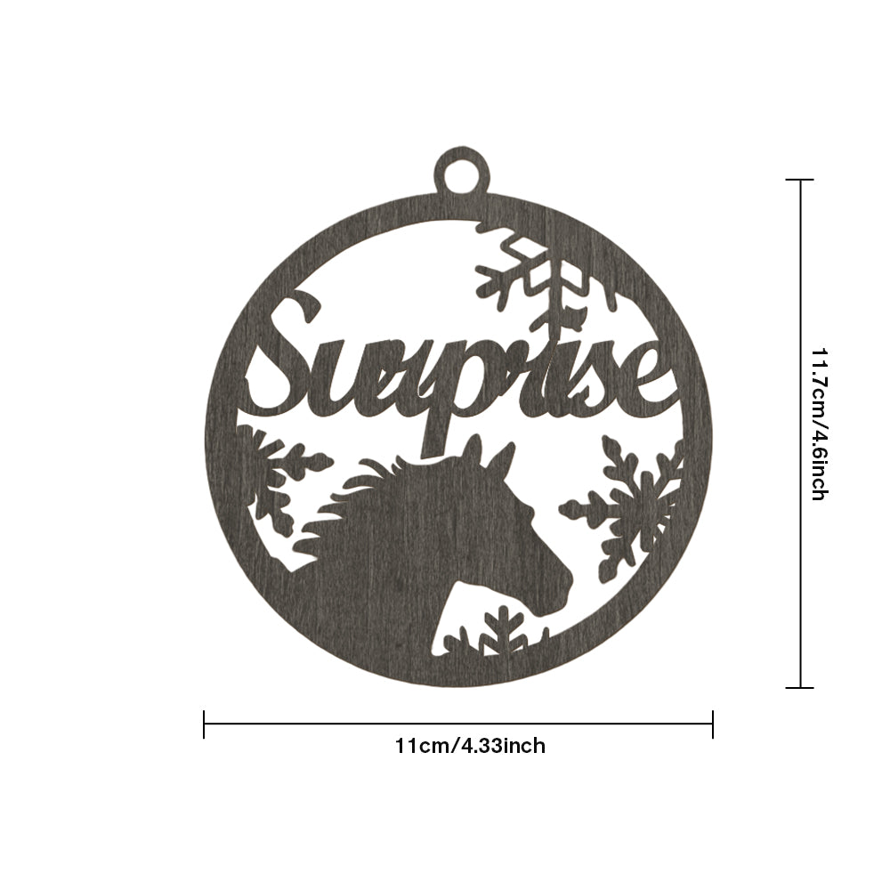 Customized Christmas Tree Ornament Hanging Decoration with Horse