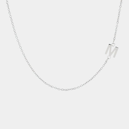 Custom Initial Necklace Personalized Stainless Steel Letter Necklace