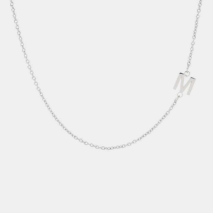 Custom Initial Necklace Personalized Stainless Steel Letter Necklace