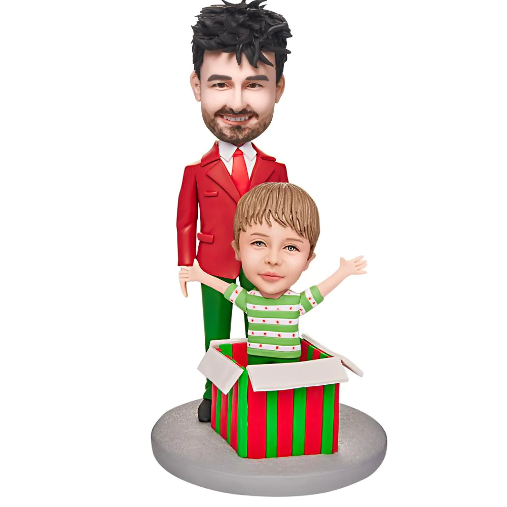 Daddy's Gift Personalized Gift Custom Bobblehead with Engraved Text