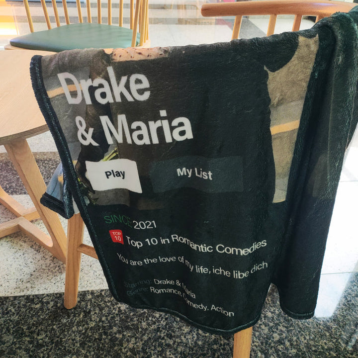 Ranking Style Custom Poster Blanket Personalized Photo Poster Blanket Romantic Comedies Blanket