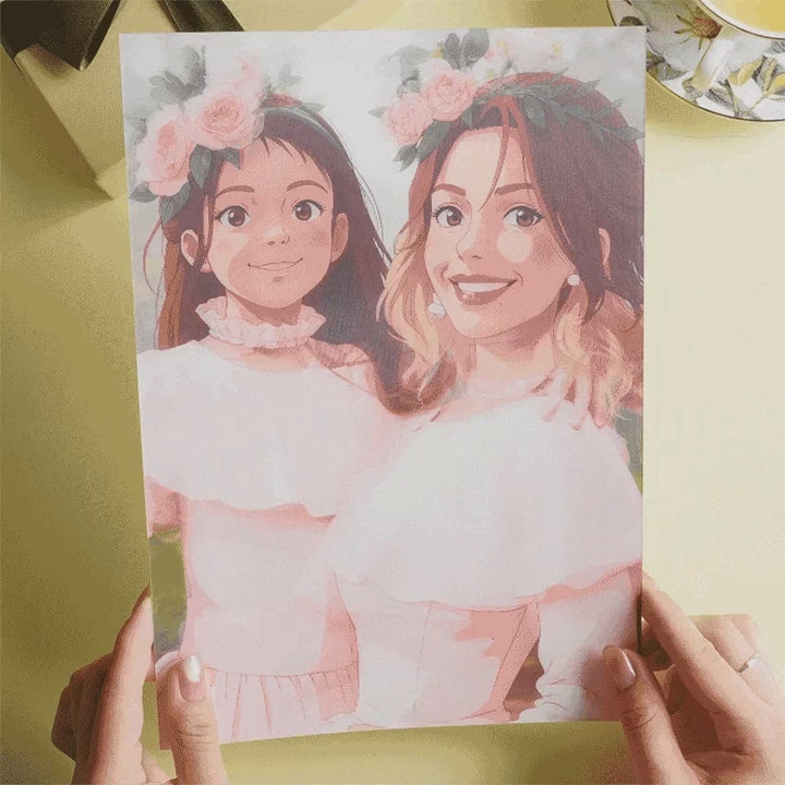 K-Dual View Personalized Anime Style Lenticular Photo Frame Art Gift Valentines Gift