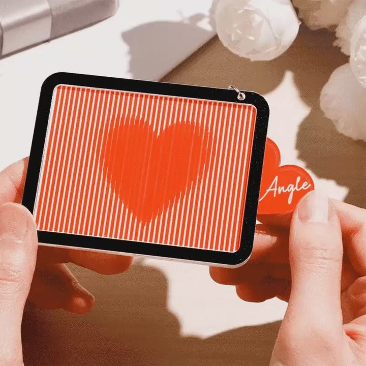 Custom Text Pull-out Keychain Red Heart Keychain Gift For Her