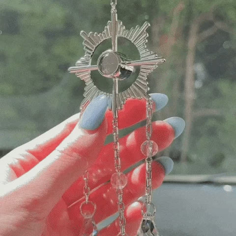 Personalized Photo Sunburst Sun Catcher Projection Car Ornaments Memorial Gift Valentines Gift
